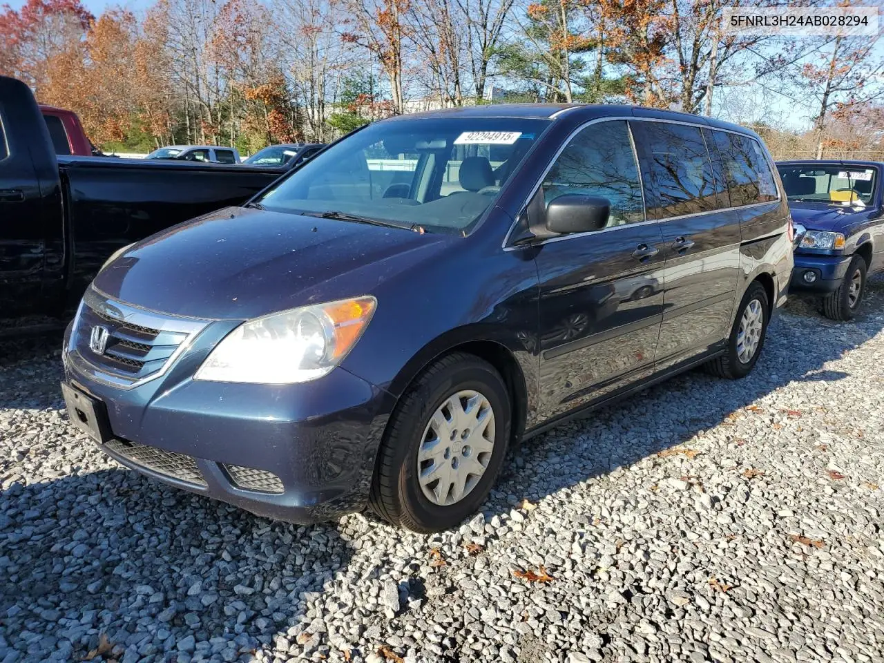 5FNRL3H24AB028294 2010 Honda Odyssey Lx
