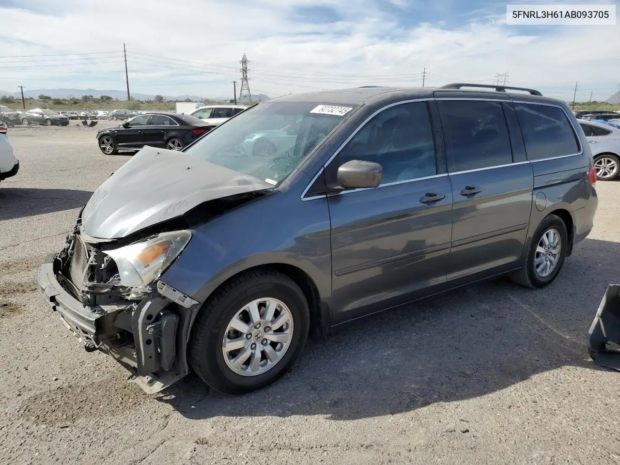 5FNRL3H61AB093705 2010 Honda Odyssey Exl