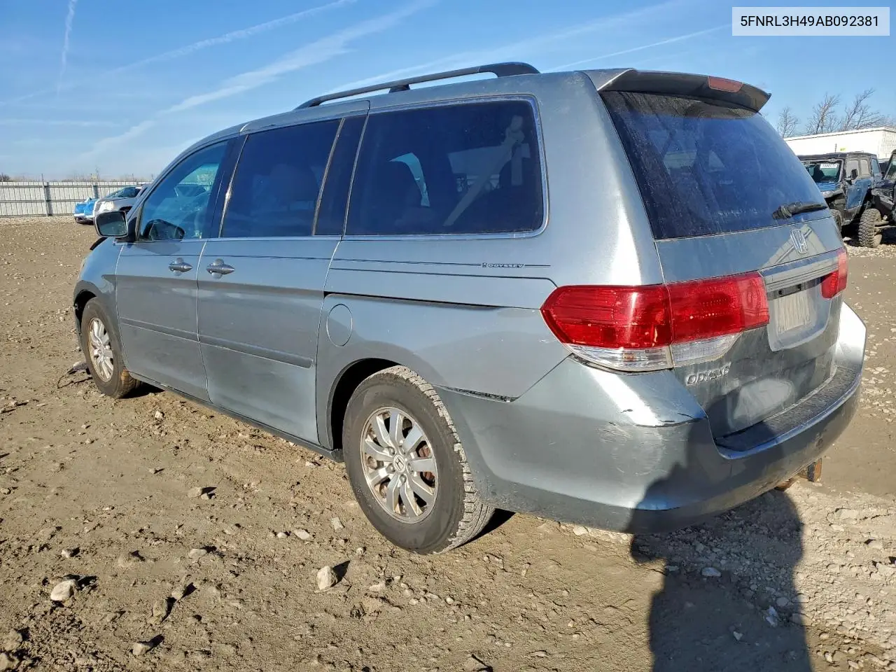 5FNRL3H49AB092381 2010 Honda Odyssey Ex