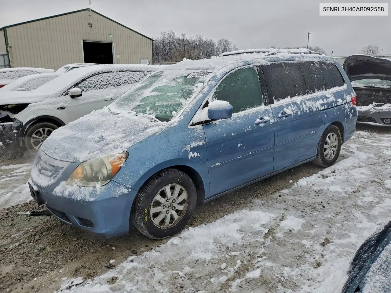 5FNRL3H40AB092558 2010 Honda Odyssey Ex