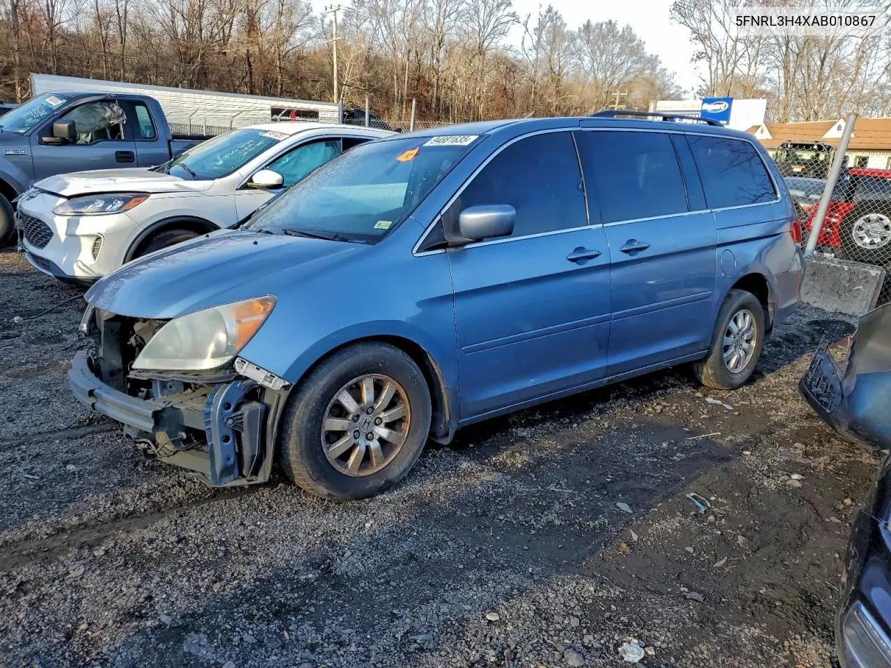 5FNRL3H4XAB010867 2010 Honda Odyssey Ex