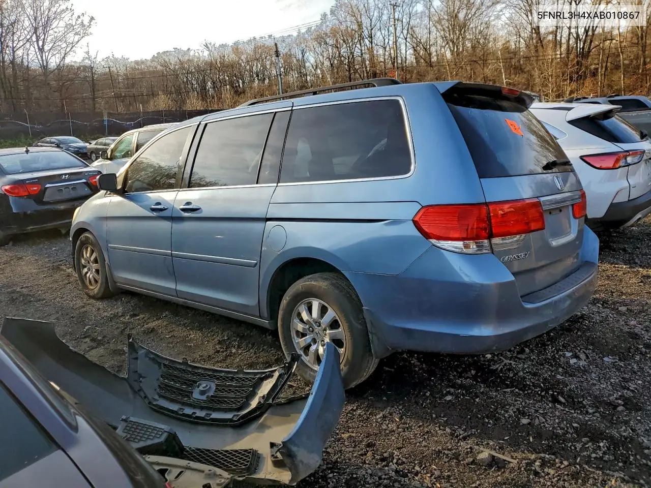 5FNRL3H4XAB010867 2010 Honda Odyssey Ex