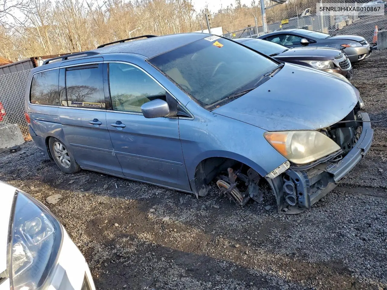 5FNRL3H4XAB010867 2010 Honda Odyssey Ex