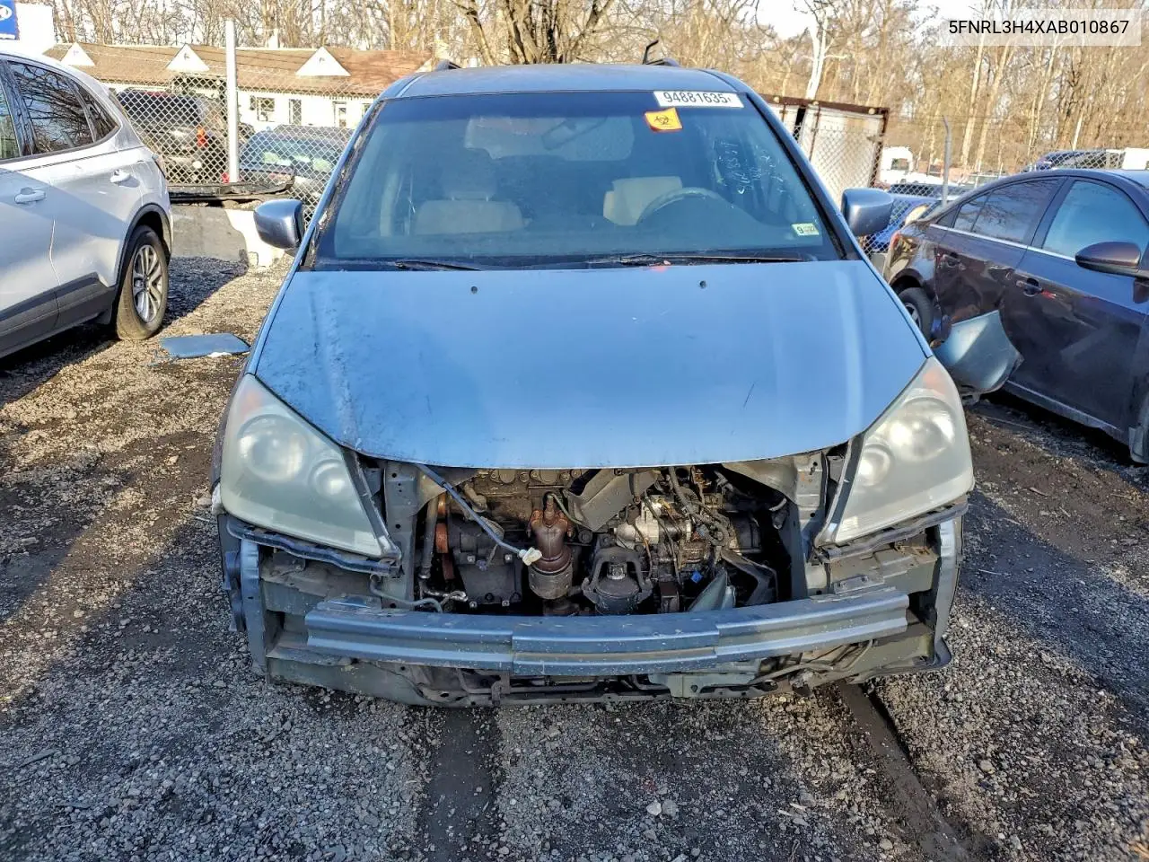 5FNRL3H4XAB010867 2010 Honda Odyssey Ex