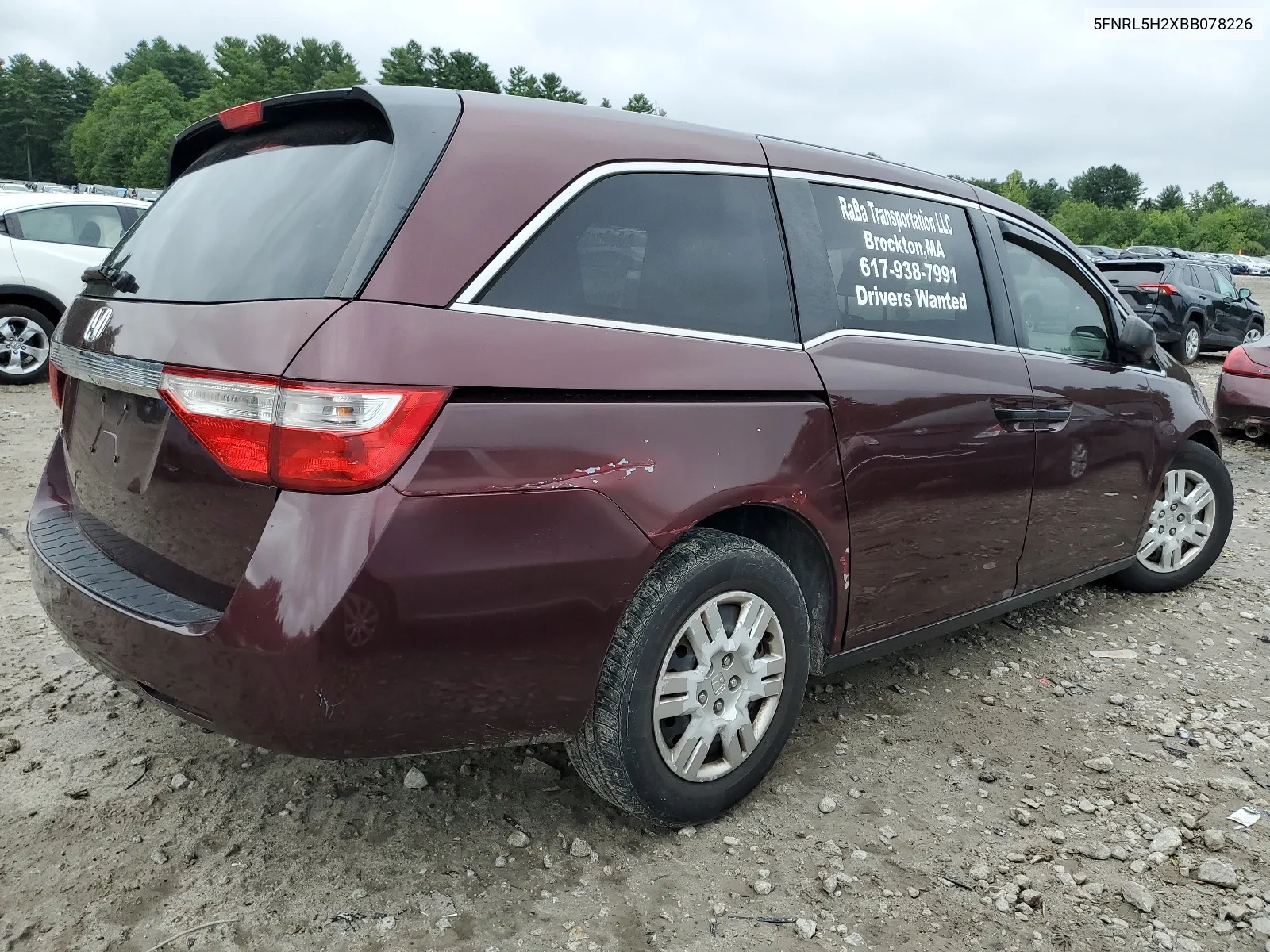 5FNRL5H2XBB078226 2011 Honda Odyssey Lx