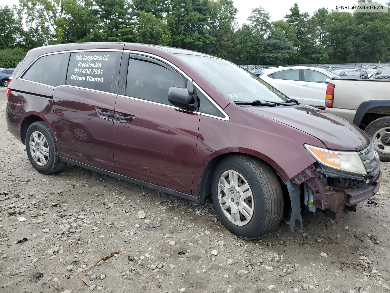 5FNRL5H2XBB078226 2011 Honda Odyssey Lx