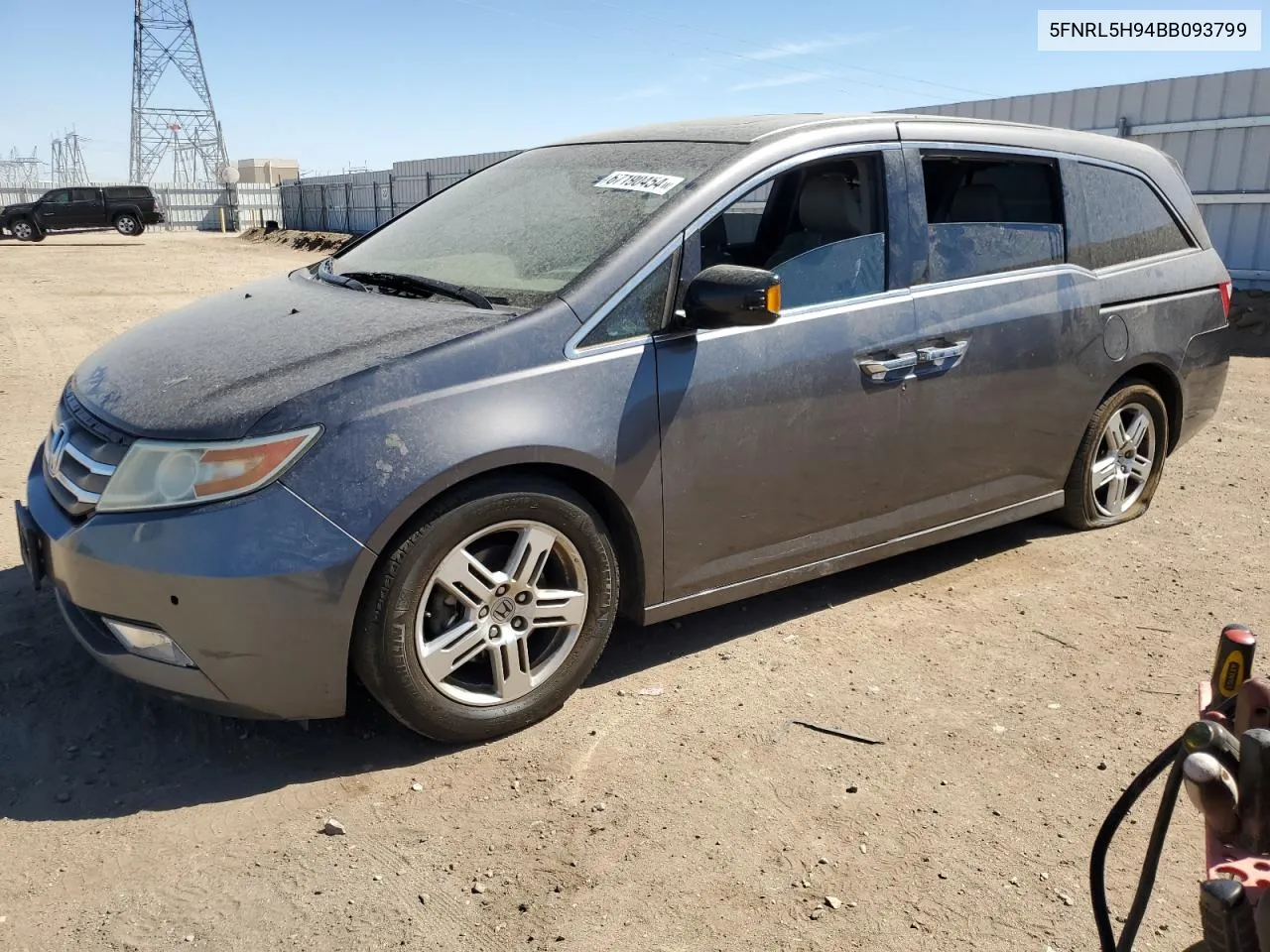 2011 Honda Odyssey Touring VIN: 5FNRL5H94BB093799 Lot: 67190454