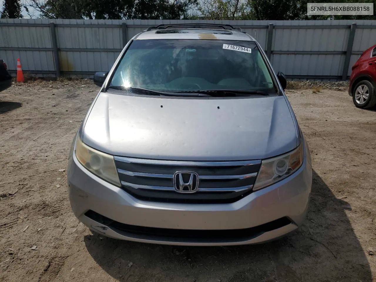 2011 Honda Odyssey Exl VIN: 5FNRL5H6XBB088158 Lot: 71672944