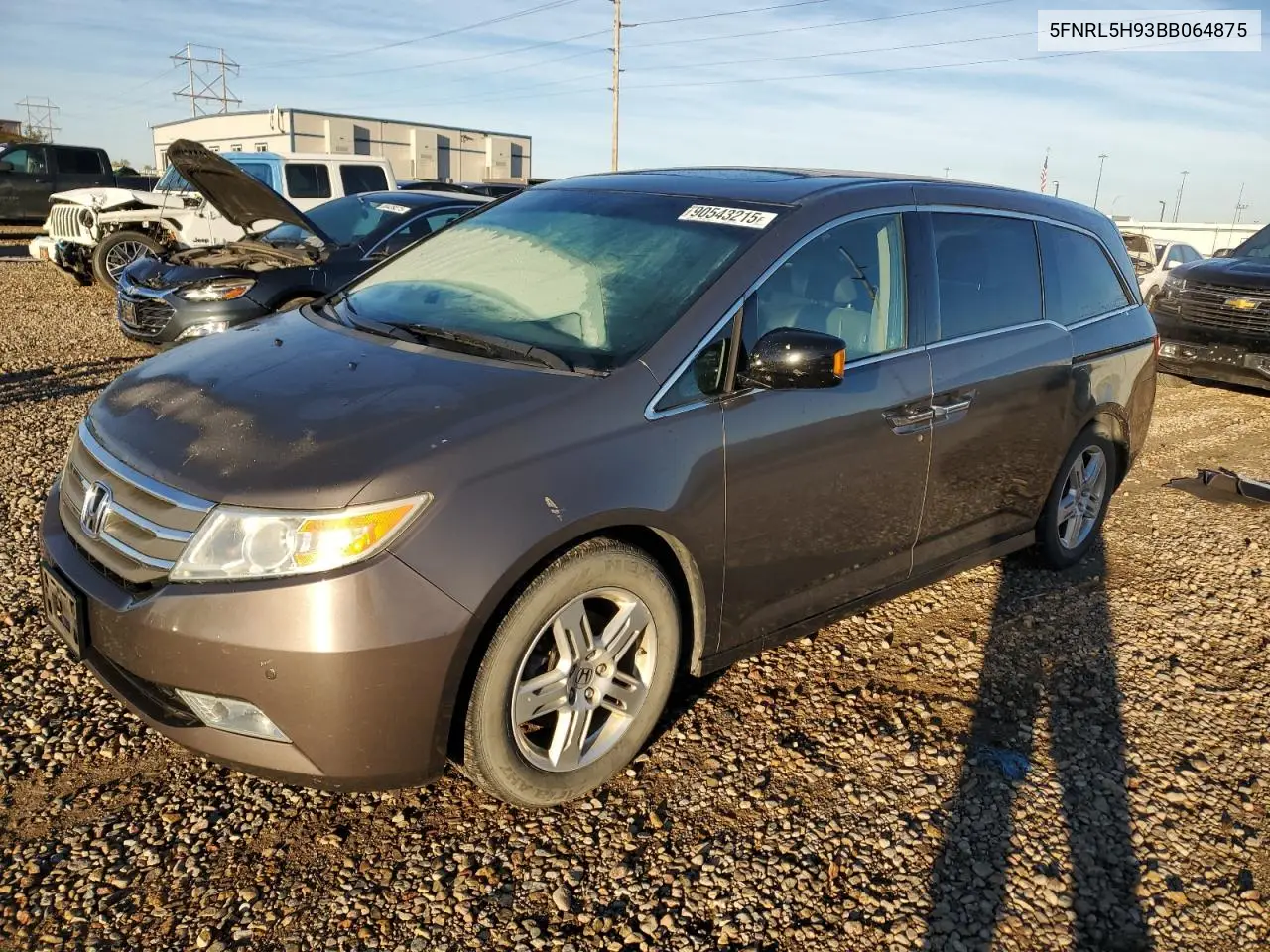 5FNRL5H93BB064875 2011 Honda Odyssey Touring