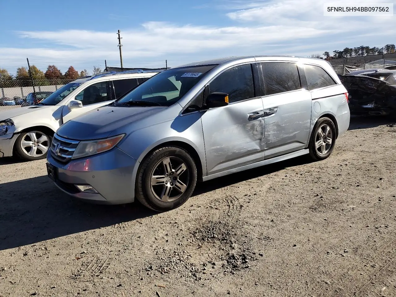 5FNRL5H94BB097562 2011 Honda Odyssey Touring