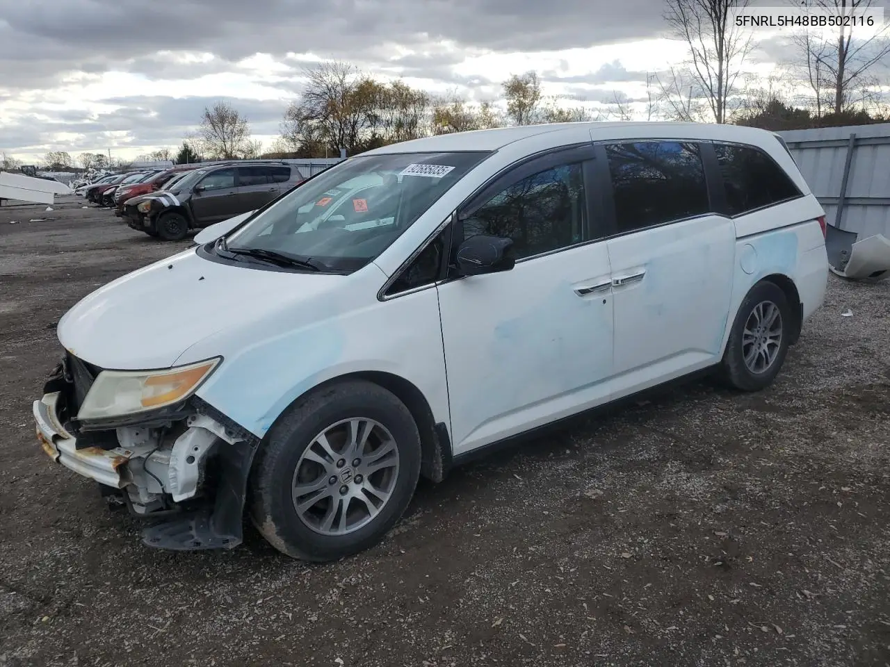 5FNRL5H48BB502116 2011 Honda Odyssey Ex