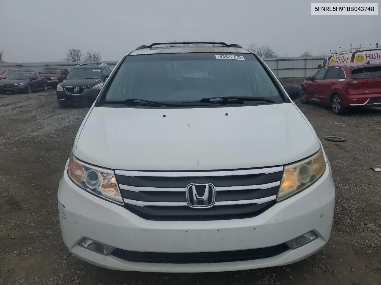 5FNRL5H91BB043748 2011 Honda Odyssey Touring