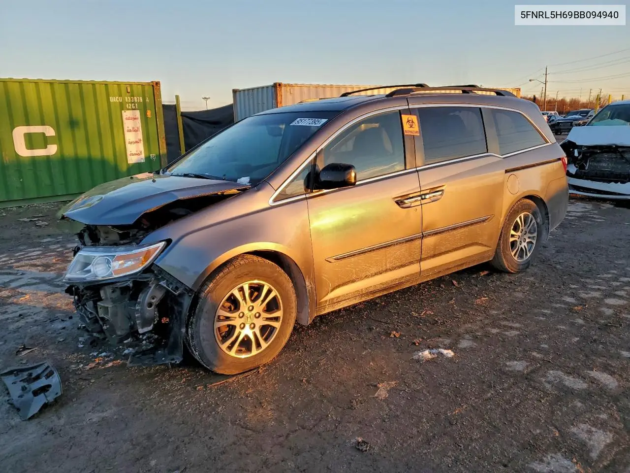 5FNRL5H69BB094940 2011 Honda Odyssey Exl