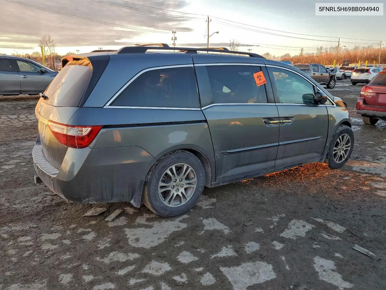 5FNRL5H69BB094940 2011 Honda Odyssey Exl