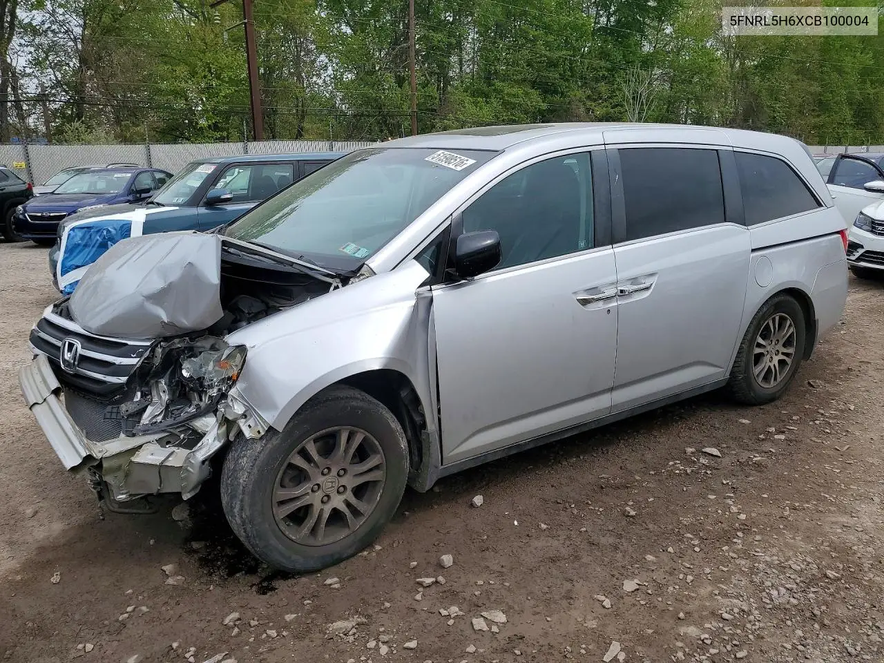 5FNRL5H6XCB100004 2012 Honda Odyssey Exl