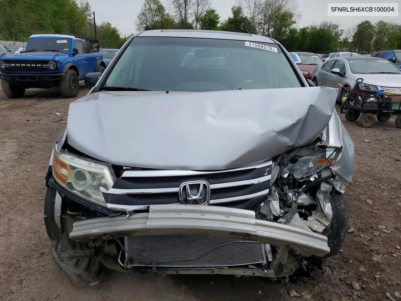 5FNRL5H6XCB100004 2012 Honda Odyssey Exl