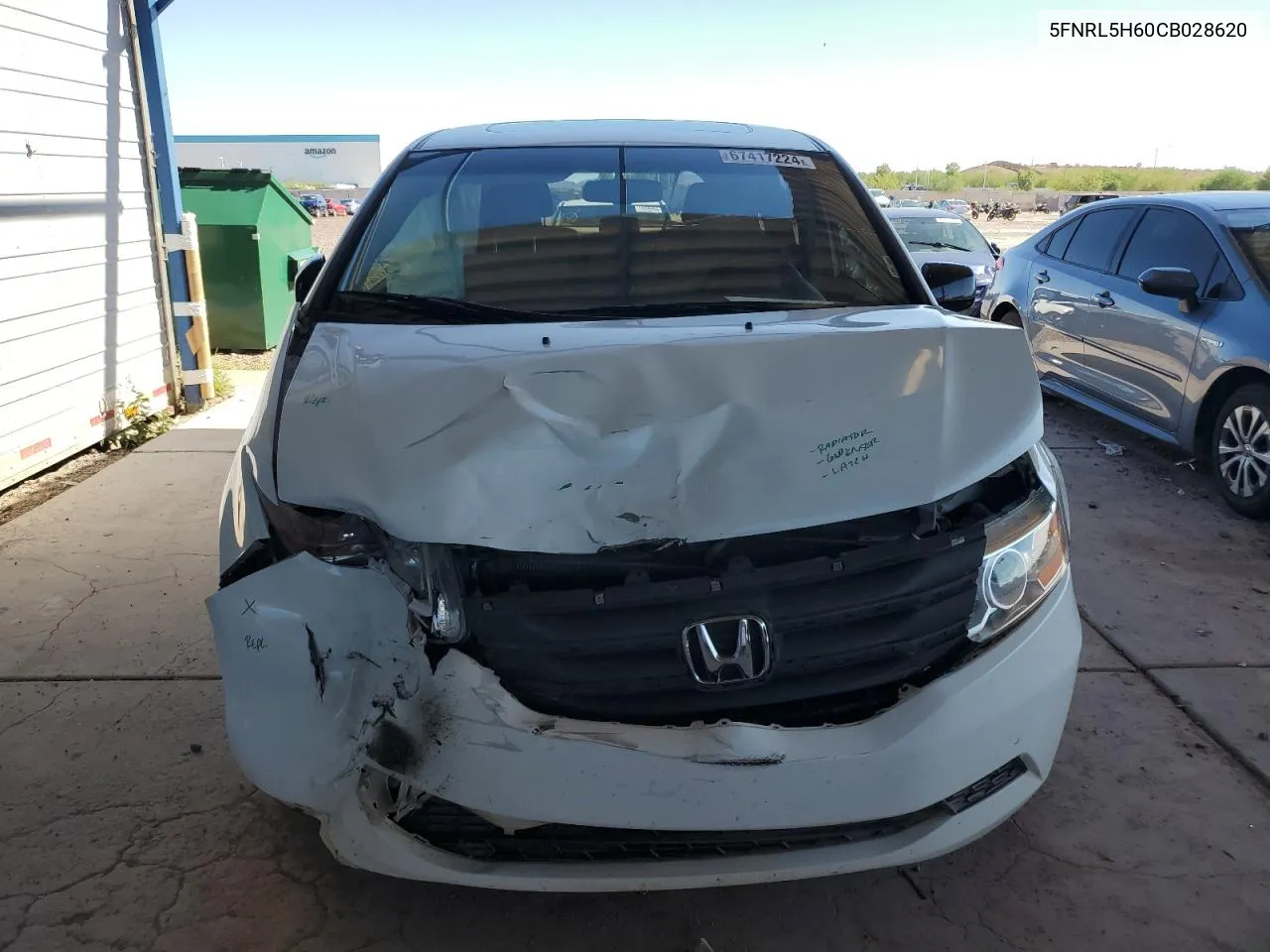 5FNRL5H60CB028620 2012 Honda Odyssey Exl