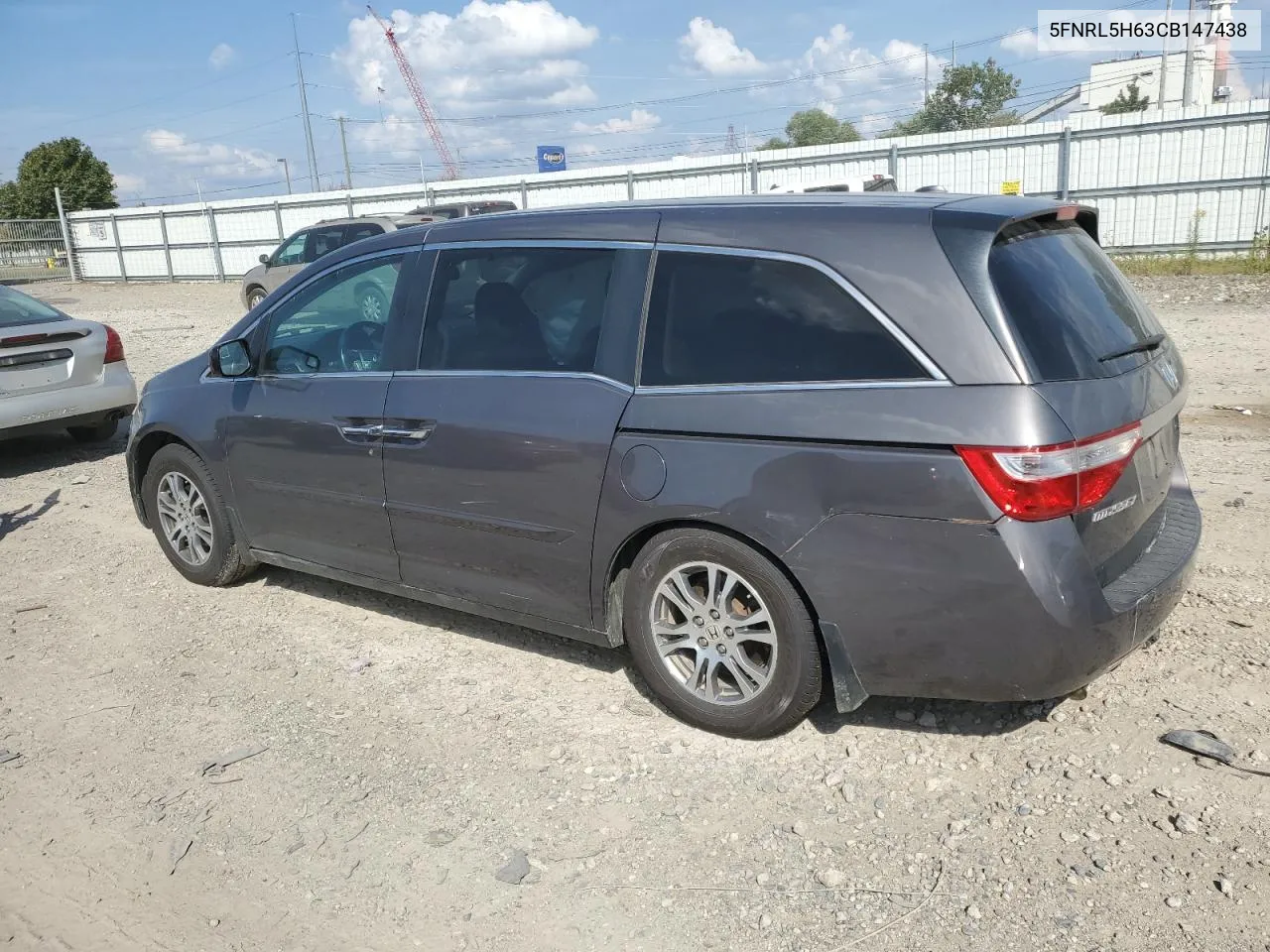 2012 Honda Odyssey Exl VIN: 5FNRL5H63CB147438 Lot: 69496394