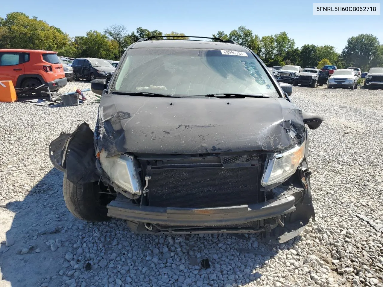 2012 Honda Odyssey Exl VIN: 5FNRL5H60CB062718 Lot: 69989734