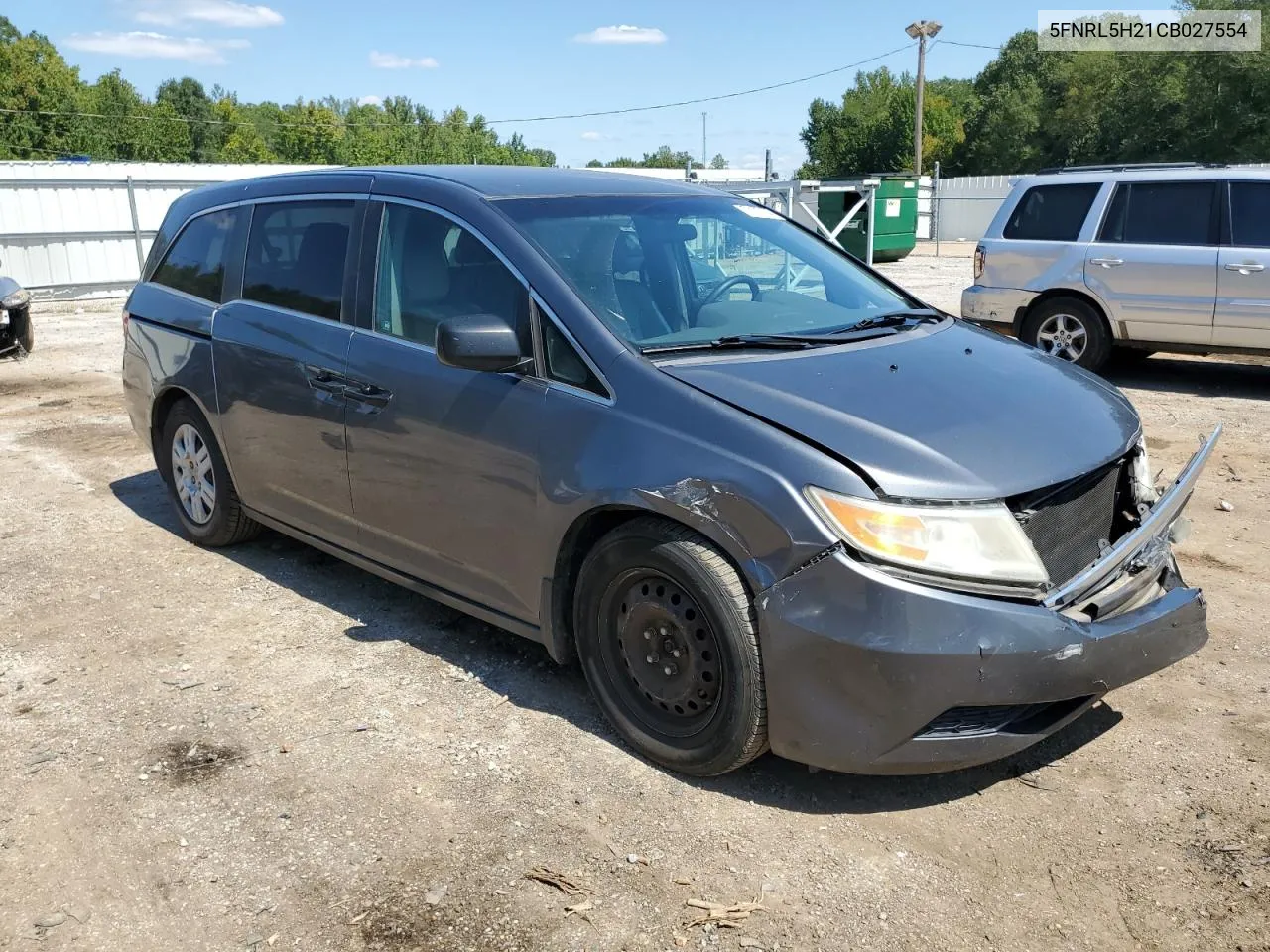 2012 Honda Odyssey Lx VIN: 5FNRL5H21CB027554 Lot: 72193174