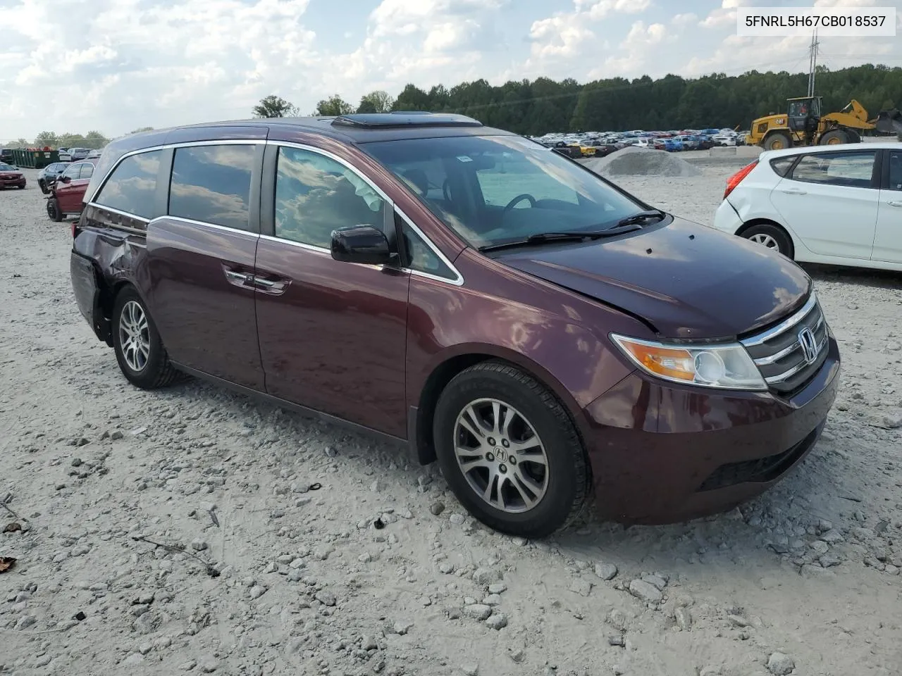 2012 Honda Odyssey Exl VIN: 5FNRL5H67CB018537 Lot: 72578384