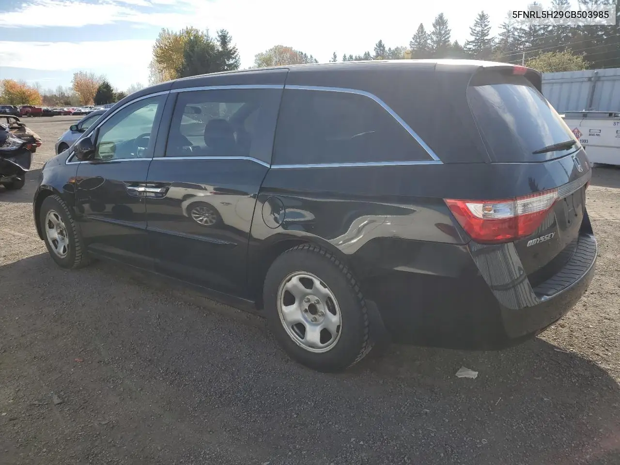 5FNRL5H29CB503985 2012 Honda Odyssey Lx