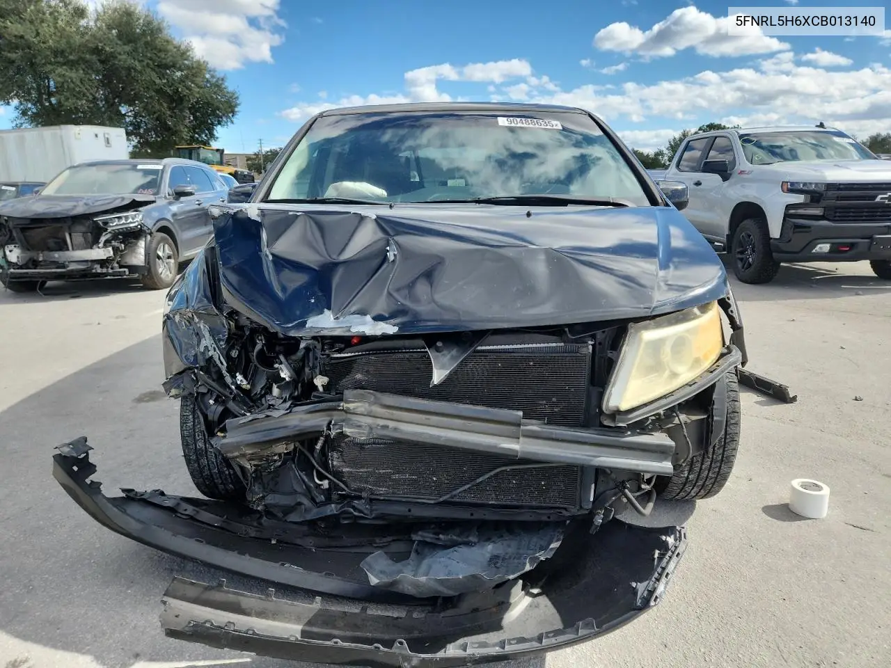 5FNRL5H6XCB013140 2012 Honda Odyssey Exl