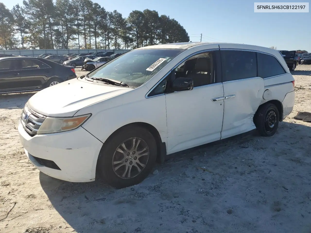 5FNRL5H63CB122197 2012 Honda Odyssey Exl