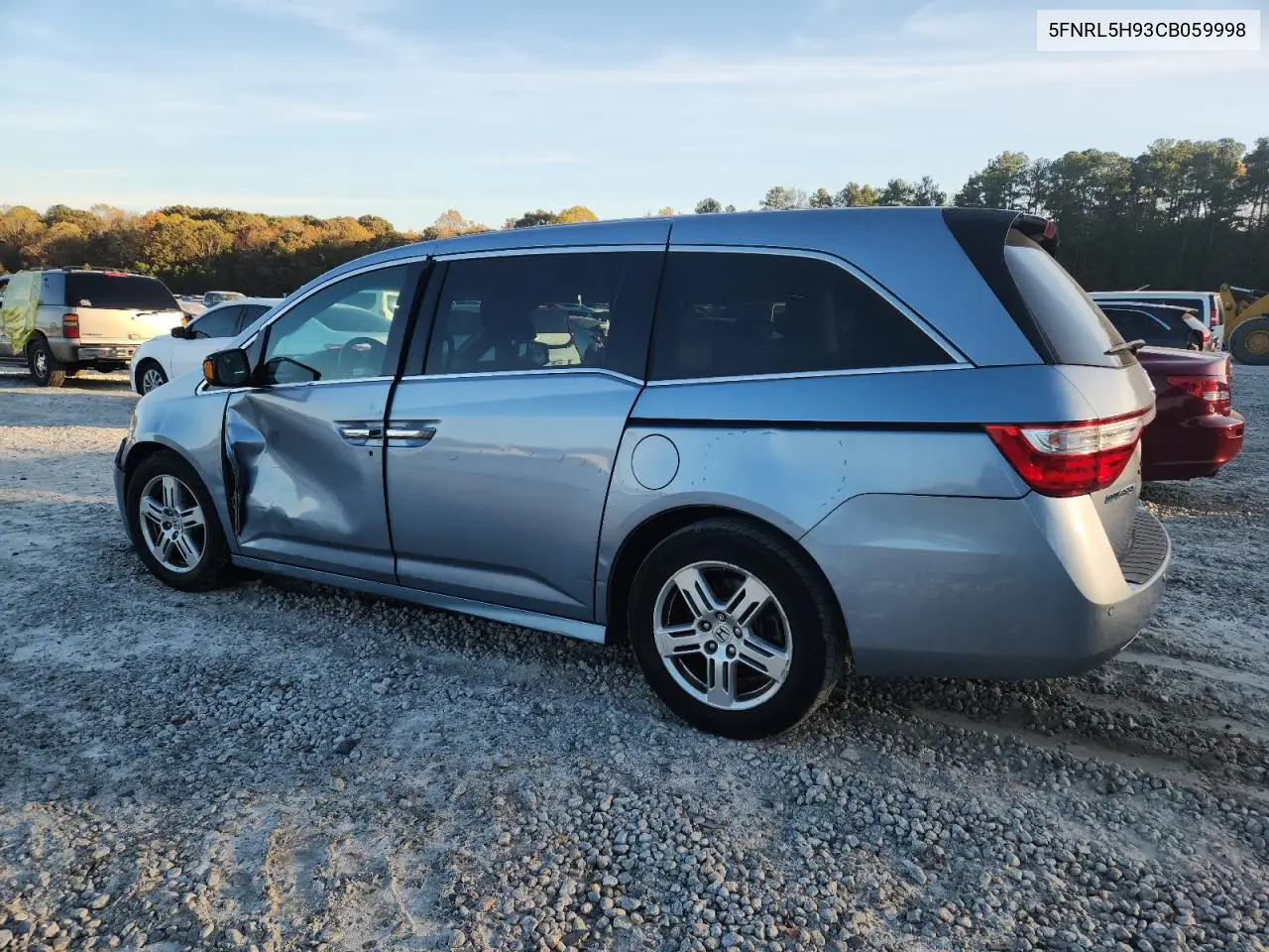 5FNRL5H93CB059998 2012 Honda Odyssey Touring