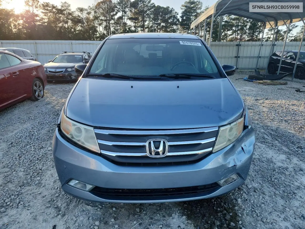 5FNRL5H93CB059998 2012 Honda Odyssey Touring
