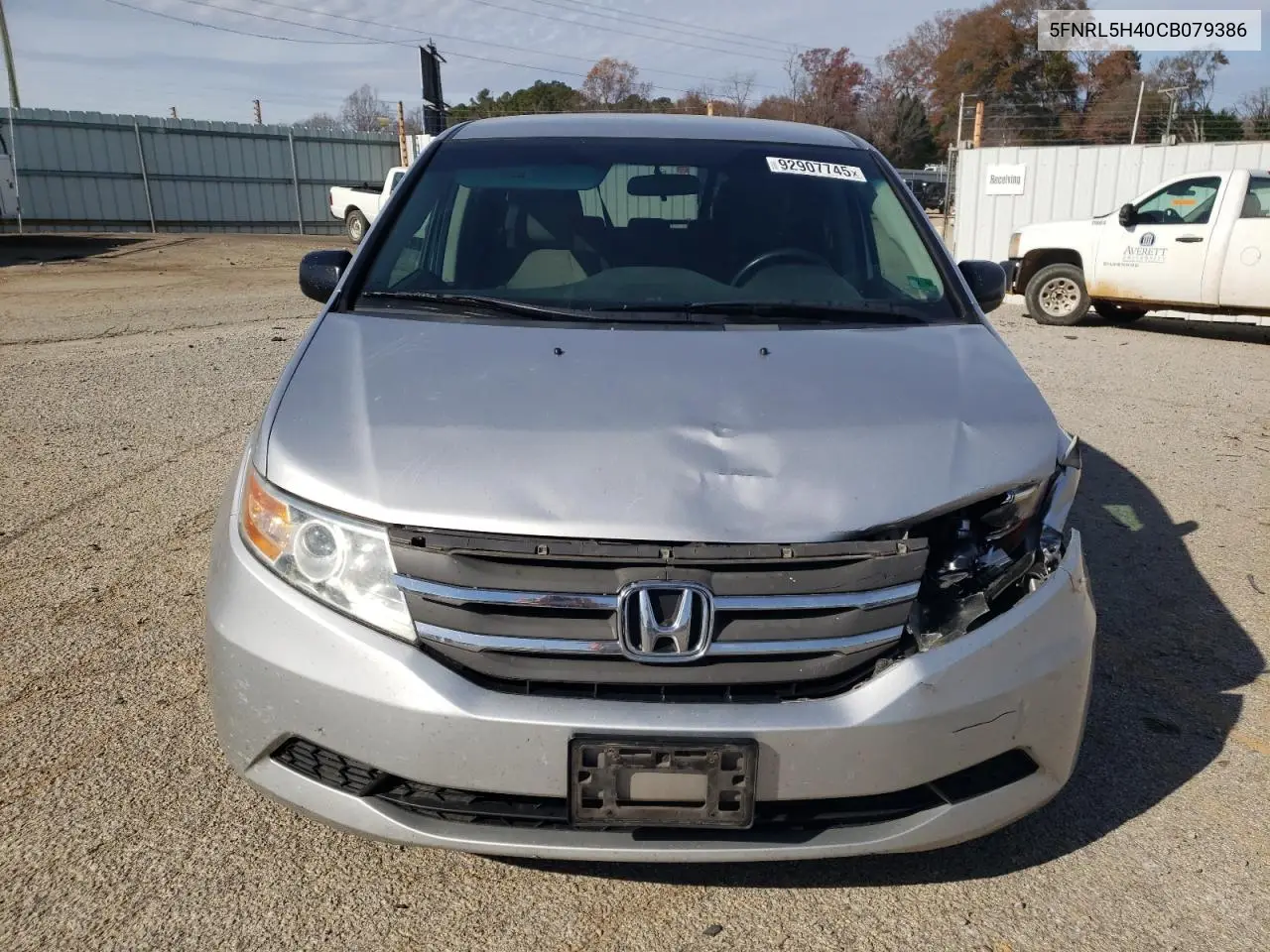 5FNRL5H40CB079386 2012 Honda Odyssey Ex