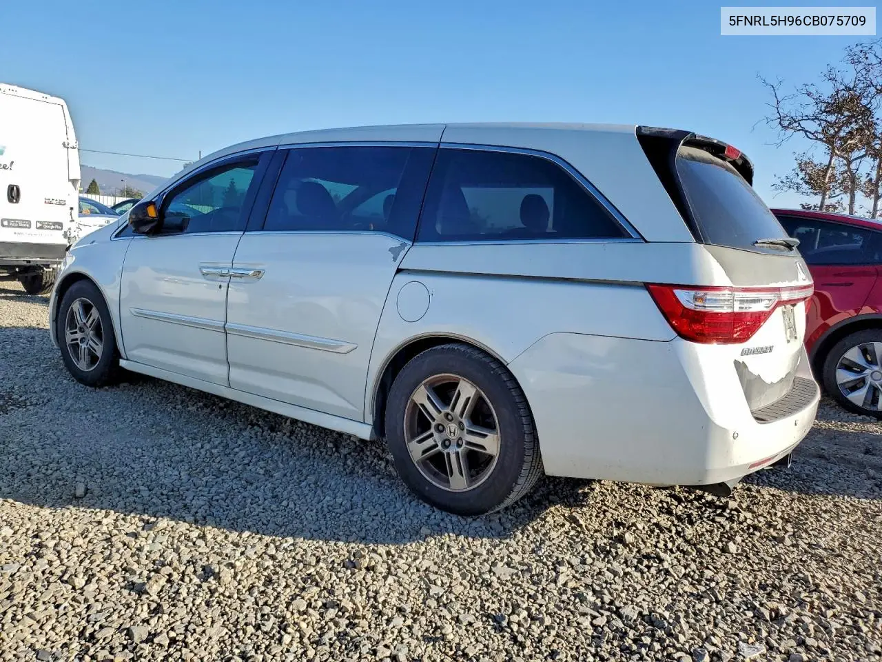 5FNRL5H96CB075709 2012 Honda Odyssey Touring