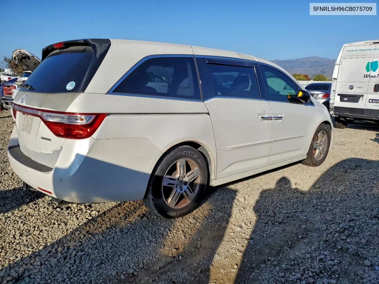 5FNRL5H96CB075709 2012 Honda Odyssey Touring