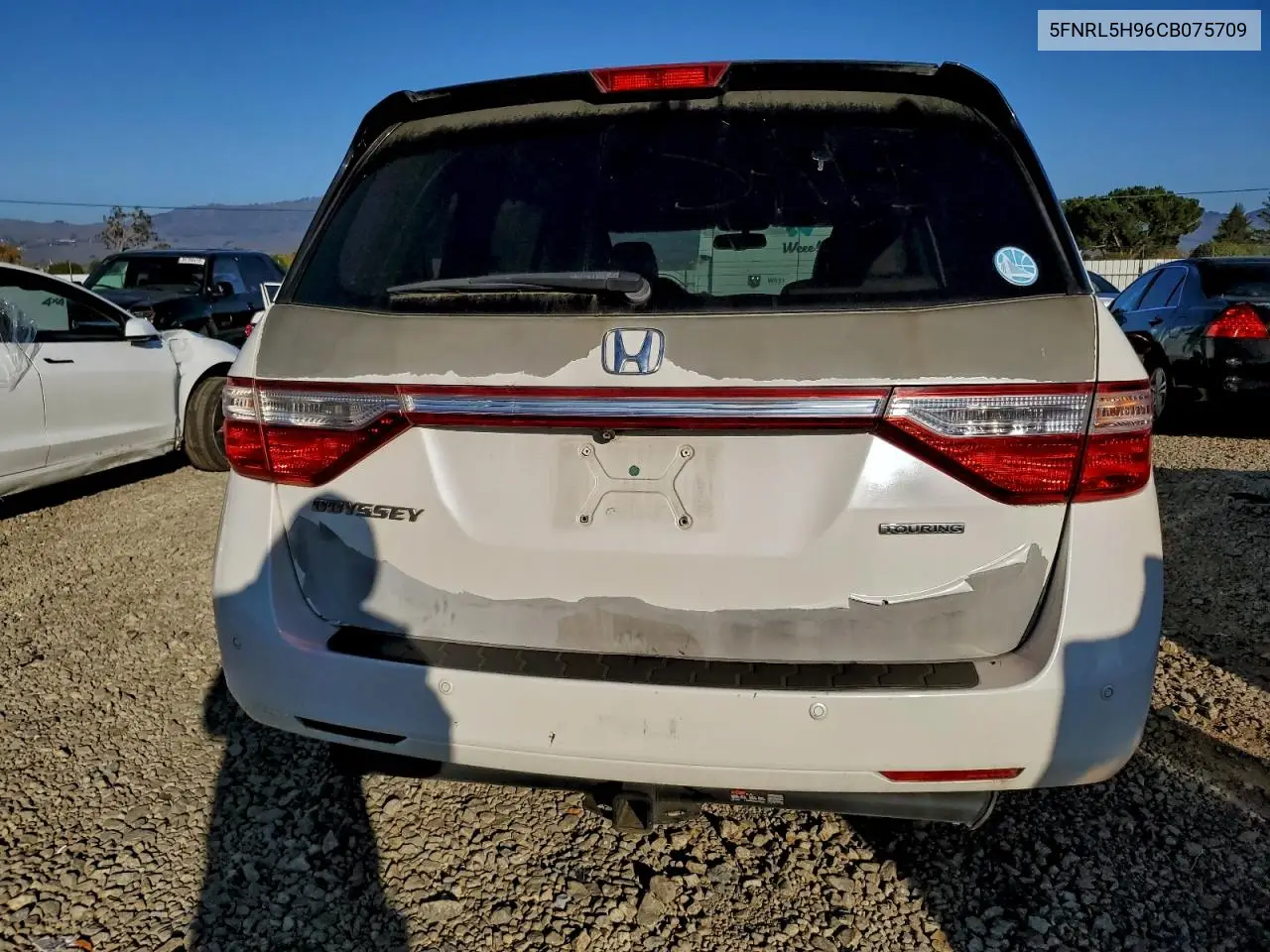 5FNRL5H96CB075709 2012 Honda Odyssey Touring