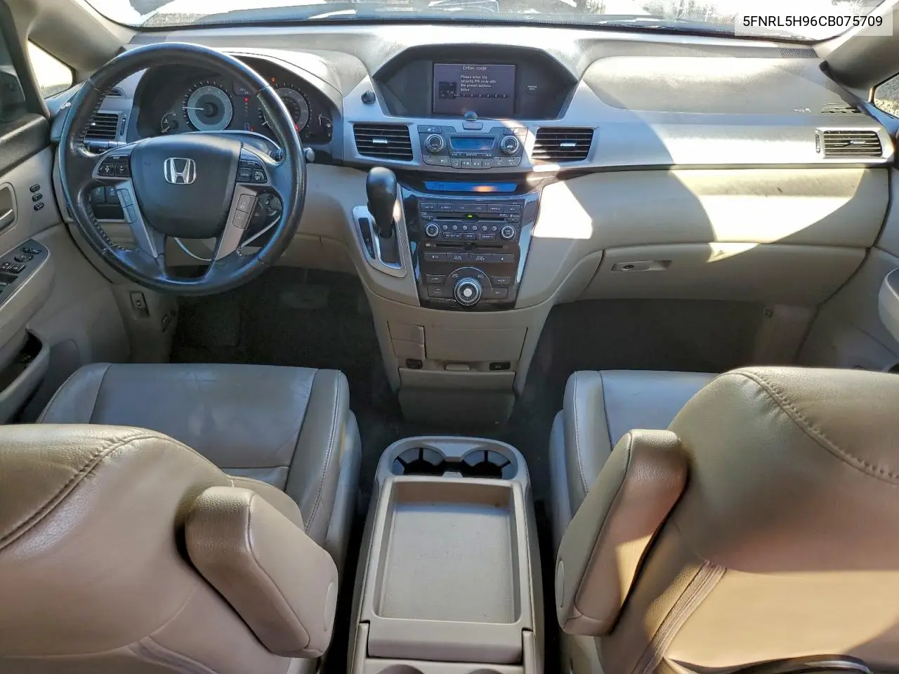 5FNRL5H96CB075709 2012 Honda Odyssey Touring