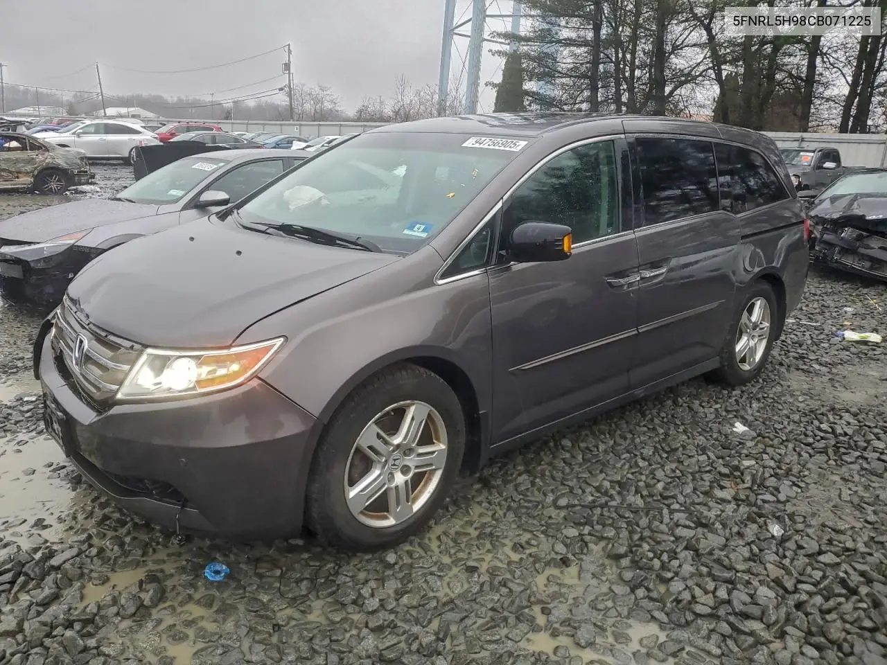 5FNRL5H98CB071225 2012 Honda Odyssey Touring