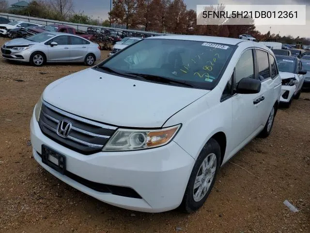 5FNRL5H21DB012361 2013 Honda Odyssey Lx