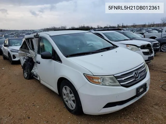 5FNRL5H21DB012361 2013 Honda Odyssey Lx