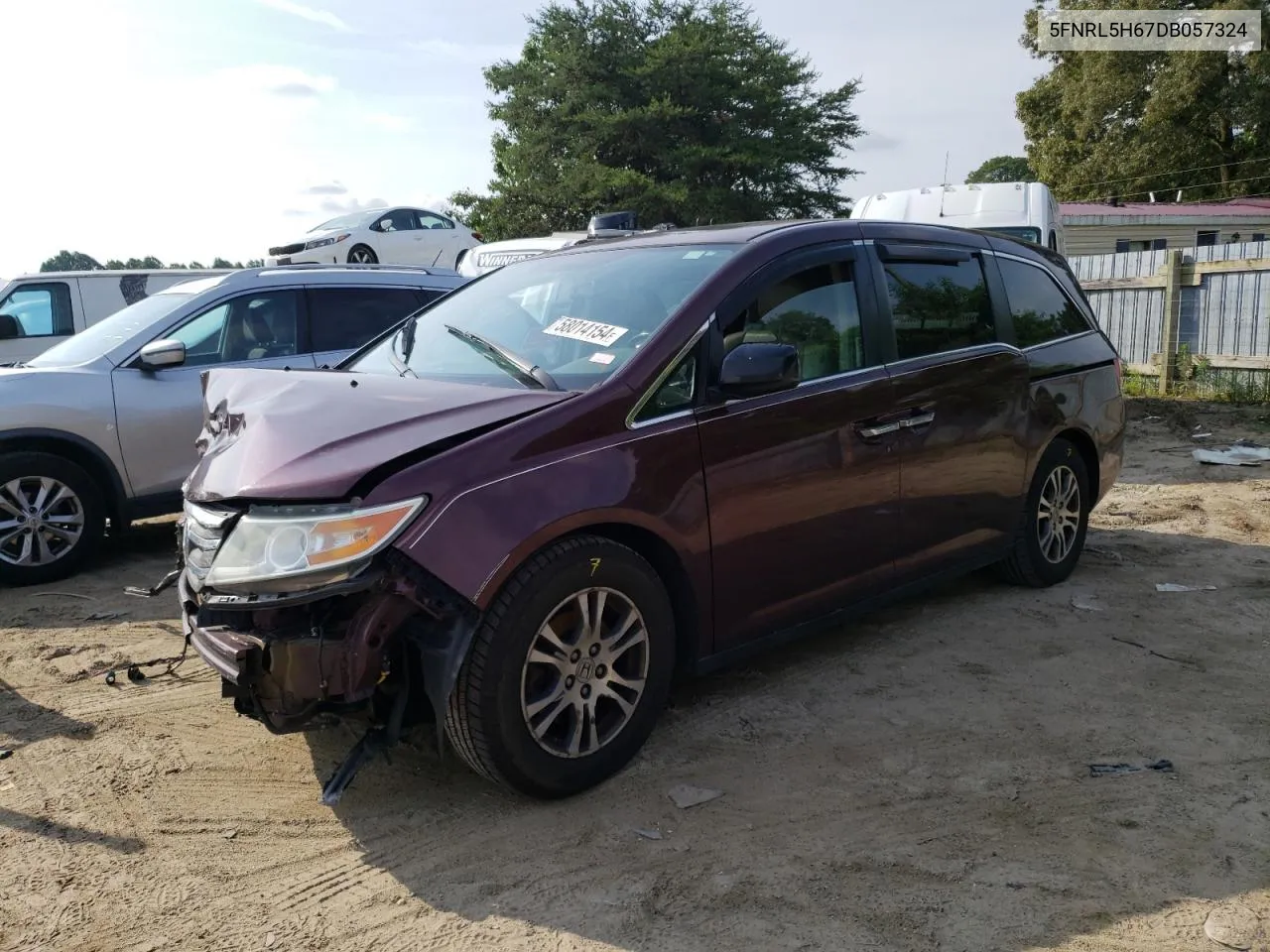 2013 Honda Odyssey Exl VIN: 5FNRL5H67DB057324 Lot: 58014154