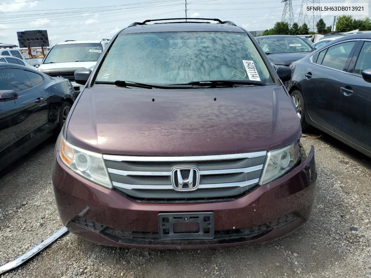 2013 Honda Odyssey Exl VIN: 5FNRL5H63DB013921 Lot: 64381114