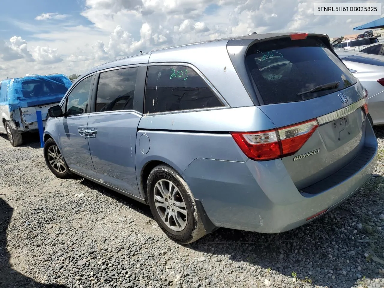 2013 Honda Odyssey Exl VIN: 5FNRL5H61DB025825 Lot: 70867094