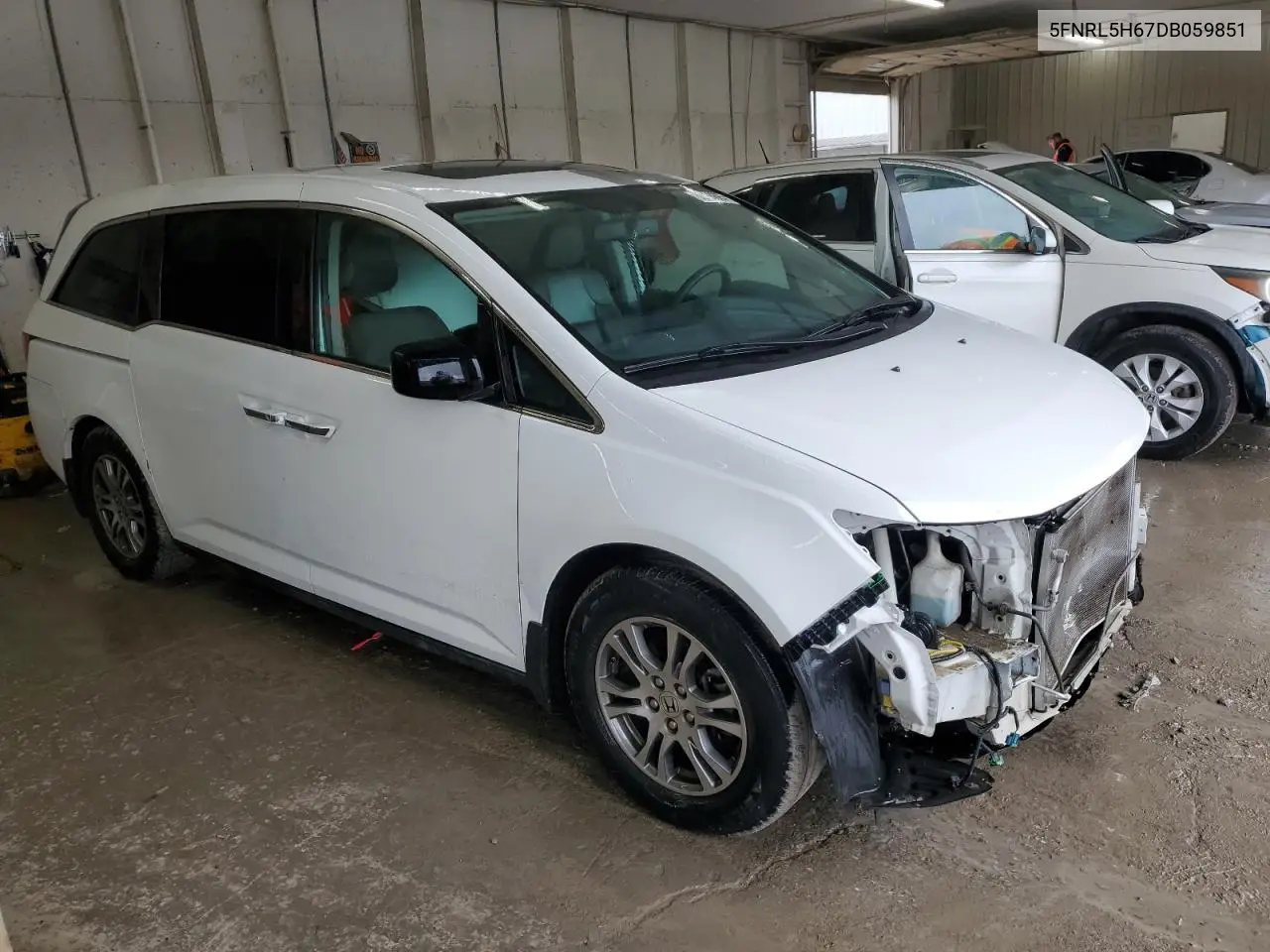 5FNRL5H67DB059851 2013 Honda Odyssey Exl