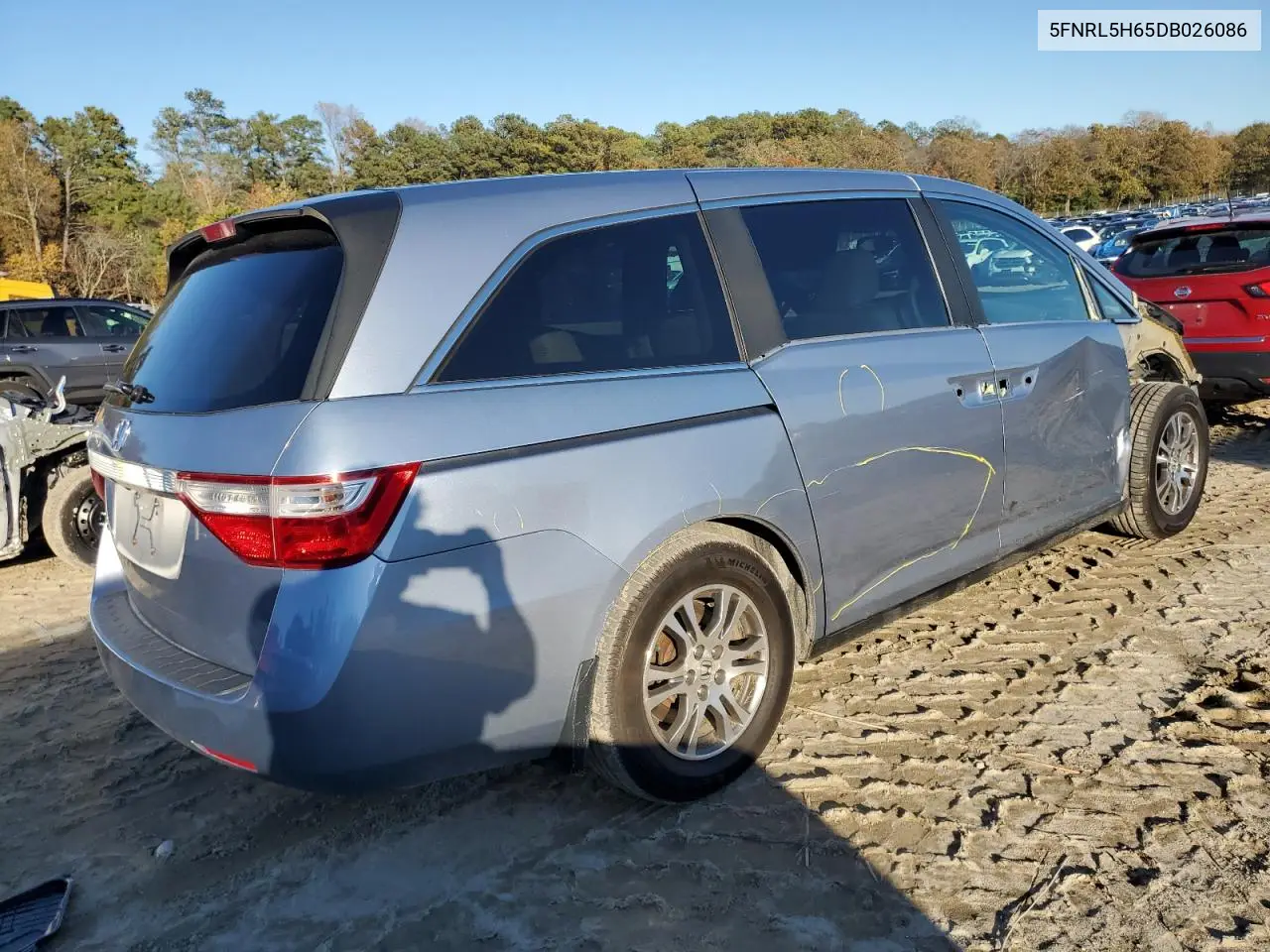 5FNRL5H65DB026086 2013 Honda Odyssey Exl