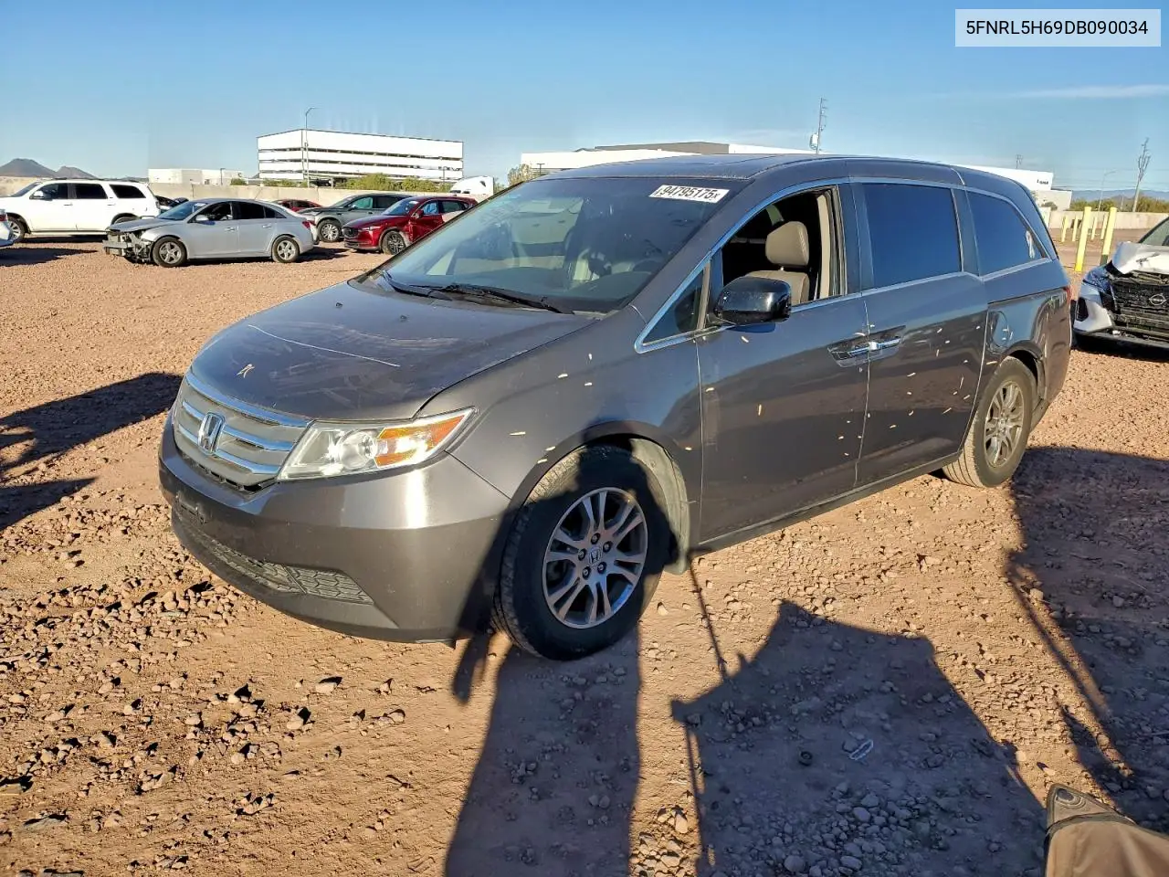 5FNRL5H69DB090034 2013 Honda Odyssey Exl