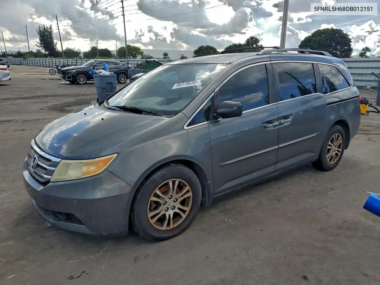 5FNRL5H68DB012151 2013 Honda Odyssey Exl