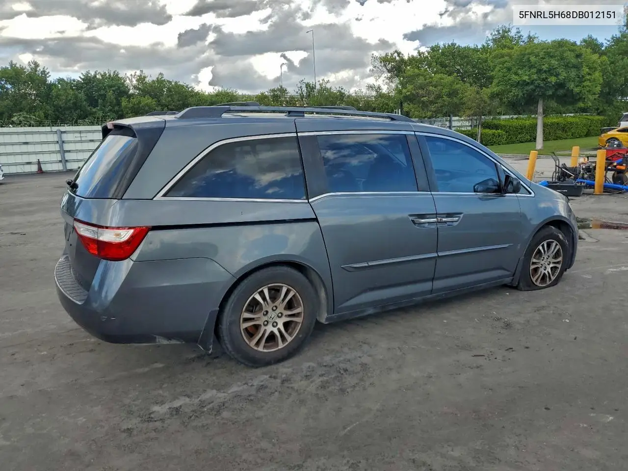 5FNRL5H68DB012151 2013 Honda Odyssey Exl