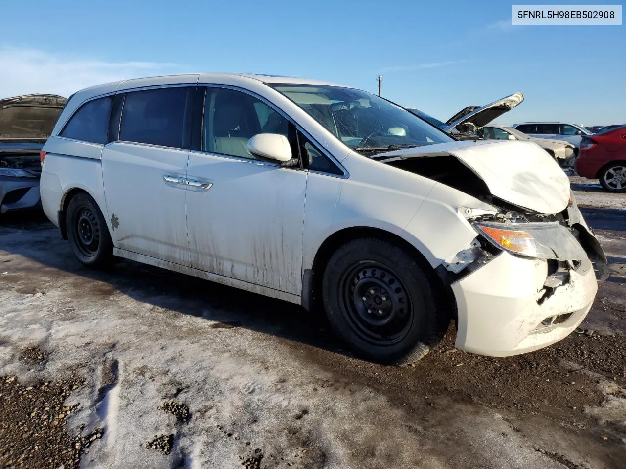 5FNRL5H98EB502908 2014 Honda Odyssey Touring