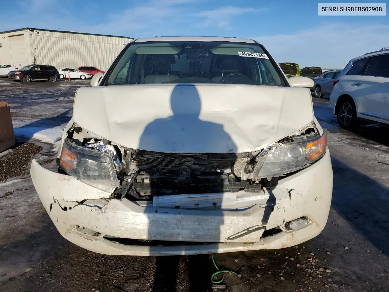 2014 Honda Odyssey Touring VIN: 5FNRL5H98EB502908 Lot: 40987194