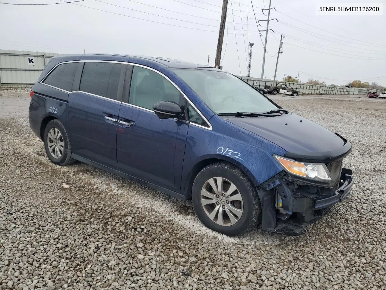 5FNRL5H64EB126200 2014 Honda Odyssey Exl