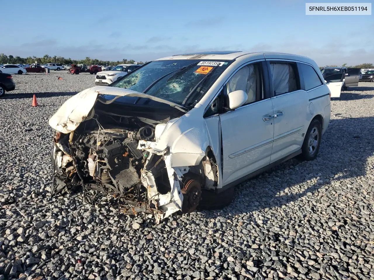 5FNRL5H6XEB051194 2014 Honda Odyssey Exl